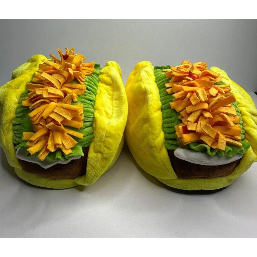 Taco Bell slippers Rare Plush Novelty Measure 11
